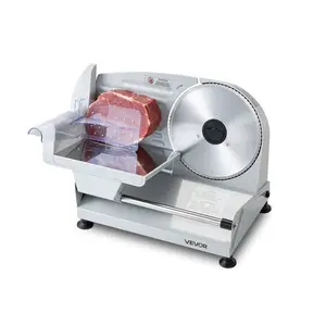 VEVOR Meat Slicer, 7.5 Electric Deli Slicer with SUS420 Blade 0-0.6 Adjustable Thickness, 200W Home Food-Slicer for Frozen Meat, Ham, Baguett, Steak, UL Approved