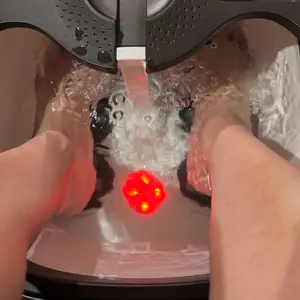 Snailax Foot Spa Bath Massager with Heat, Remote Control, Shiatsu Massage Rollers, Bubble, Temperature Control, Collapsible, Pedicure Foot Soaking Tub