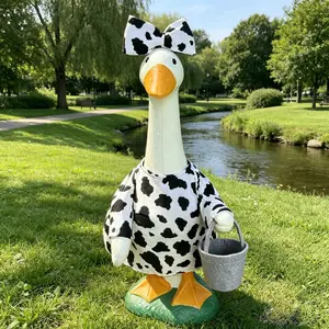 Front Porch Goose Costume, Funny Farm Decor, 23 Inch Goose, Lawn & Patio Decoration, Unique Garden Accessory, Fun Outdoor Wear