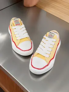 Deconstructed Thick Sole Canvas Shoes, Colorblock Chunky Laces, Street Style Casual Sneakers, Low Top, Medium Width, All Seasons, Walking Shoes