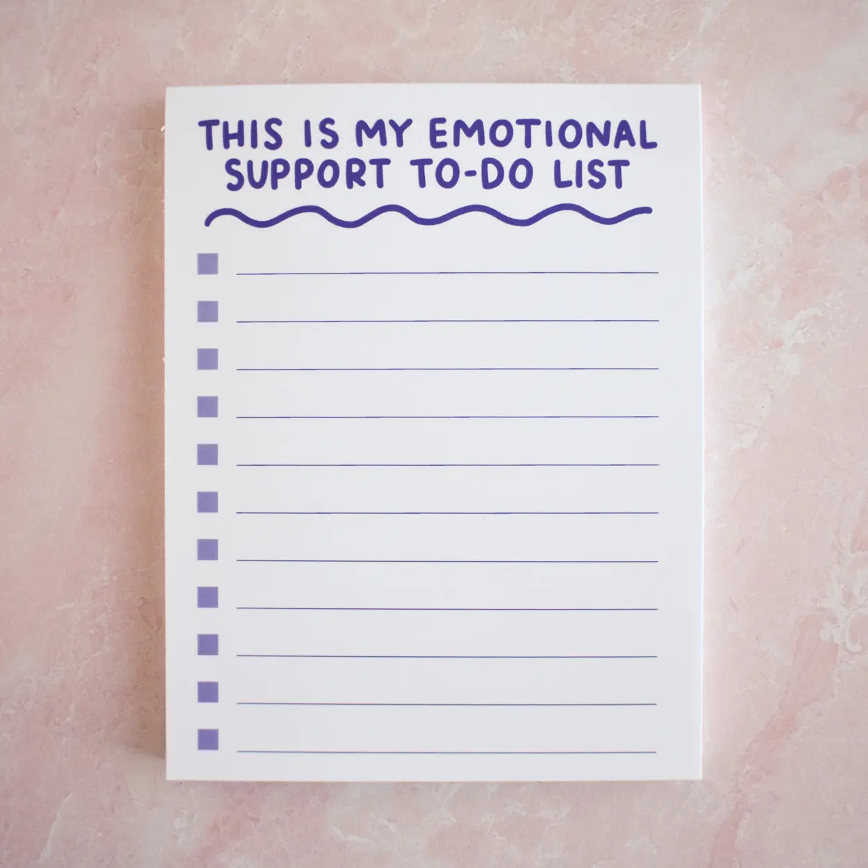 Emotional Support To Do List Notepad