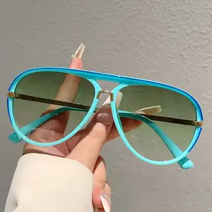 Retro Aviator Sunglasses - 2026 New Fashion Multi-Color Gradient Shades, Street Style Casual Outdoor Sunglasses for Women with Summer Vibes, Street Style Sunglasses, Casual Sunglasses