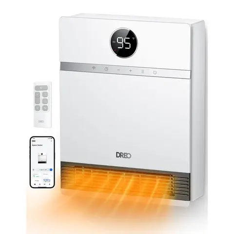 DREO Smart Wall Mounted Space Heater with Oscillation