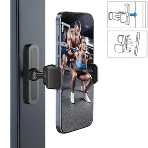 Magnetic Phone Holder for Gym, 360° Adjustable Magnetic Phone Mount for Gym Attach to Metal Surface, Fitness Equipment Accessories Smartphone Cellphone Stand