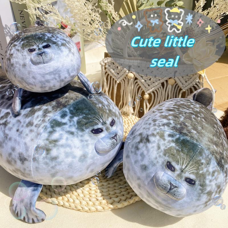 Adorable Seal Plush Toy, Cute Stuffed Animal Doll, Animal Shaped Plush Throw Pillow Cushion for Sleeping Soothing, Comfy Stuffed Cushion for Home Decoration