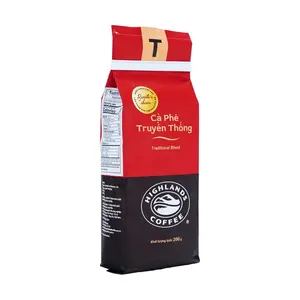 HIGHLANDS Vietnamese Coffee Powder - Traditional Ground Pure Black Coffee, 200g - Ideal for Moka Pot, Pour Over, Drip Coffee Makers