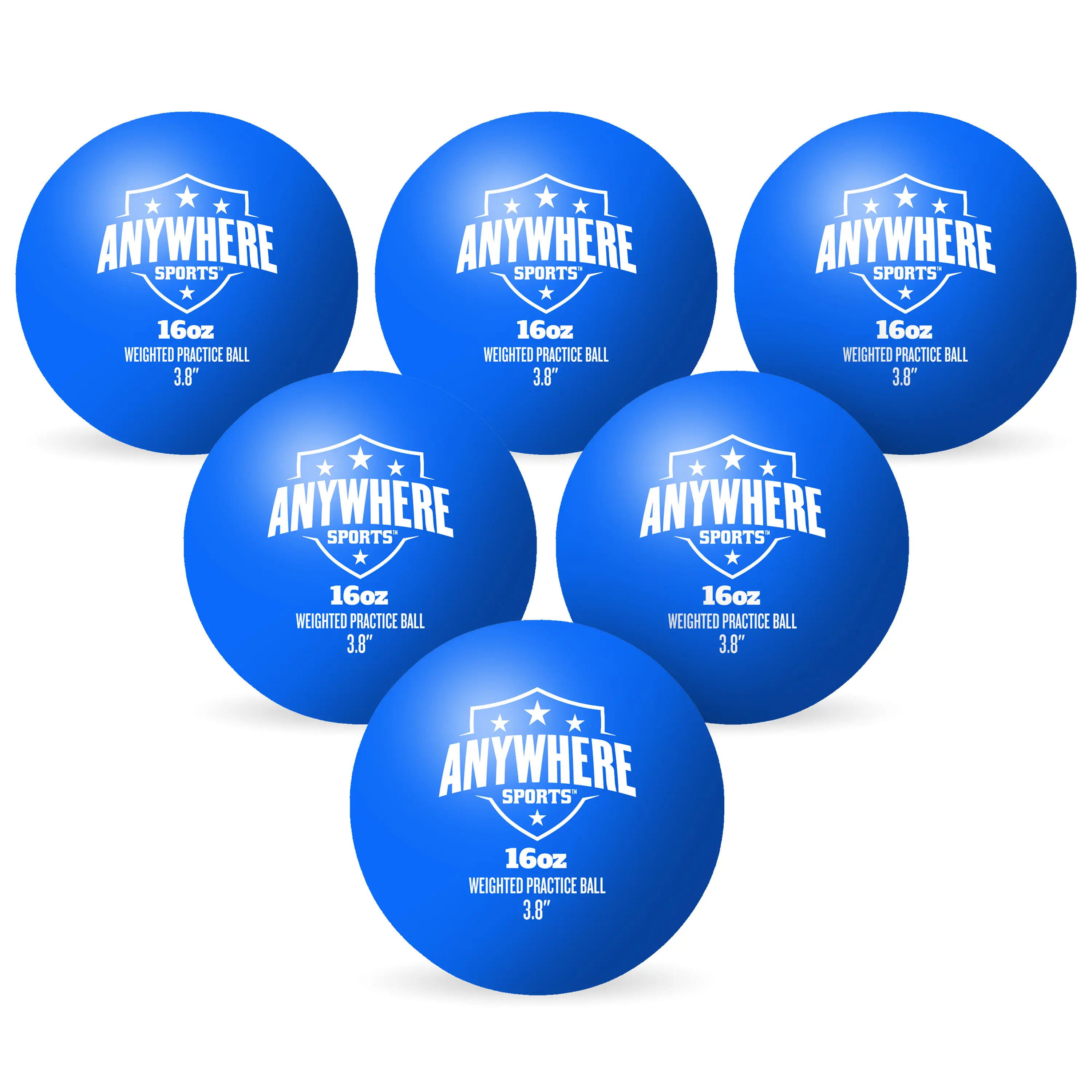 Weighted 16 oz Training Softballs - Hitting & Pitching for All Skill Levels - Improve Power and Mechanics with Weighted Softball Training Balls, 3.8” Diameter, Set of Six Balls