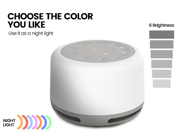 Vaydeer White Noise Sound Machine - Portable Sound Machine for Adults, Sound Machine for Sleep, with Bluetooth Function,24 Soothing Sounds,7 Colors Light, Timer, White Noise Machine for Sleeping Office Privacy Home Gift, Christmas present detail 4