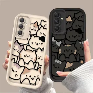 Cartoon Animal Cute Cat Phone Case for Samsung Galaxy A35 A55 A15 A25 A16 A06 A05 A05S A24 A13 A23 A12 A22 A32 A52 A71 A51 4G