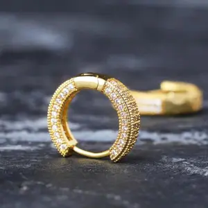 Fashionable Stud Earrings for Women & Men Rhinestone Decorated Hoop Earrings Trendy All-match &exquisite Jewelry for Daily Decor Party and Birthday Gift