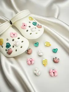 Cute Rabbit Shoe Charms Accessories, Waterproof Anti-Deformation, Ideal for Hole Shoes Decoration, Durable Fashionable Shoe Upgrades