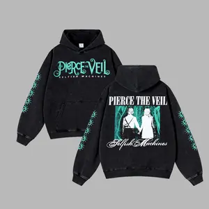 [$$$MANLIFE] Pierce The Veil Band - Selfish Machines Holding Hands Retro Unisex Acid Washed Hoodie T-Shirt, I Can't Hear You World Tour 2025 Shirt Hoodie, Classic Post Hardcore Hoodie Tshirt, Alternative Streetwear Essential for Rock Lovers