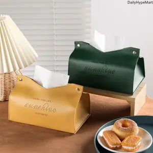 Luxury Tissue Box for Home Car, Modern Minimalist High-Grade Napkin Storage