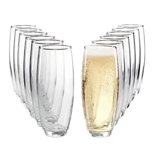 Martha Stewart 12-Pc. Stemless Flutes Set, Created Drinkware