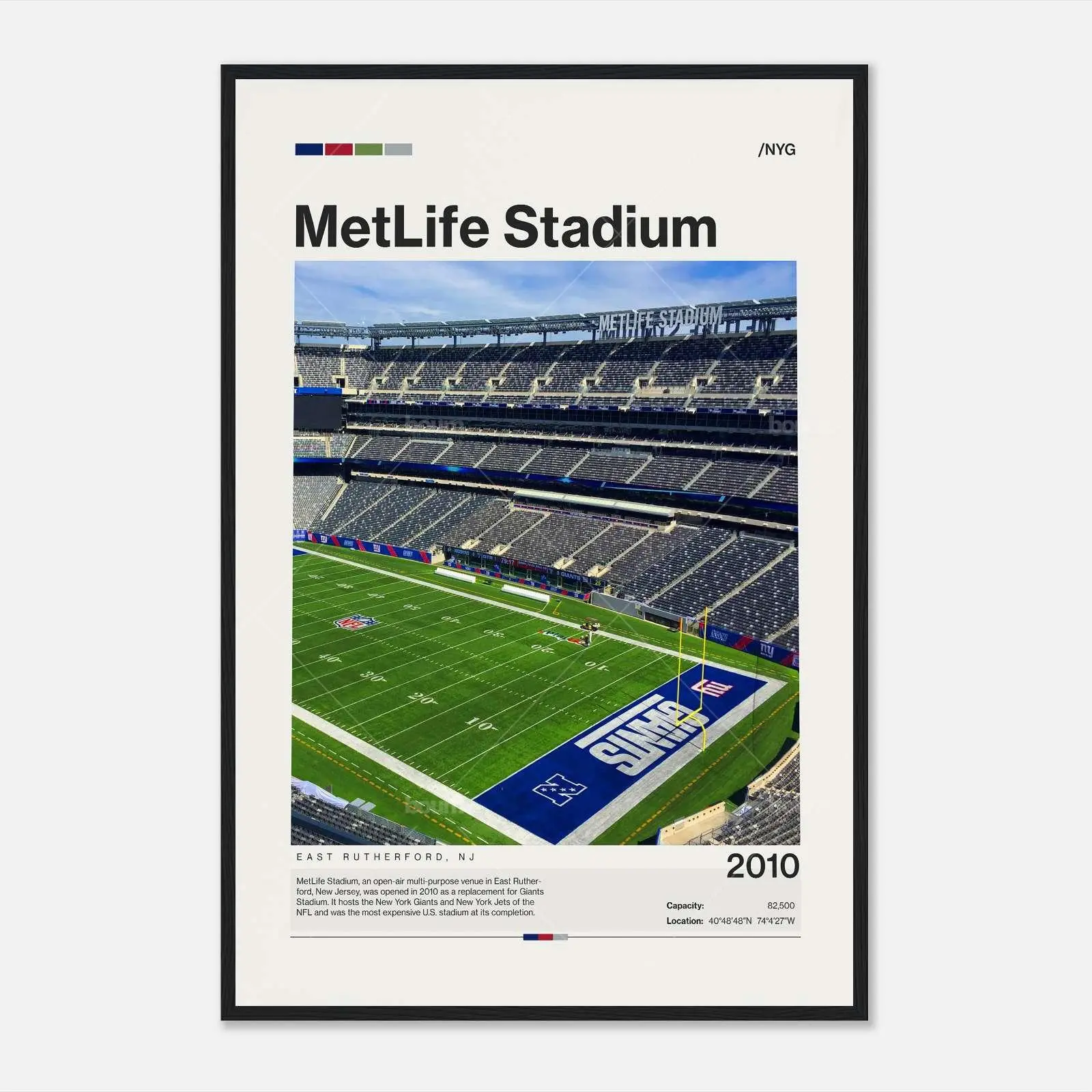 Metlife Stadium Poster, Metlife Stadium Stadium Poster, Sports Poster