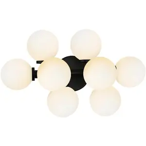 CWI Lighting Arya 8 Light 8 inch Black Wall Light 1020W18-8-101