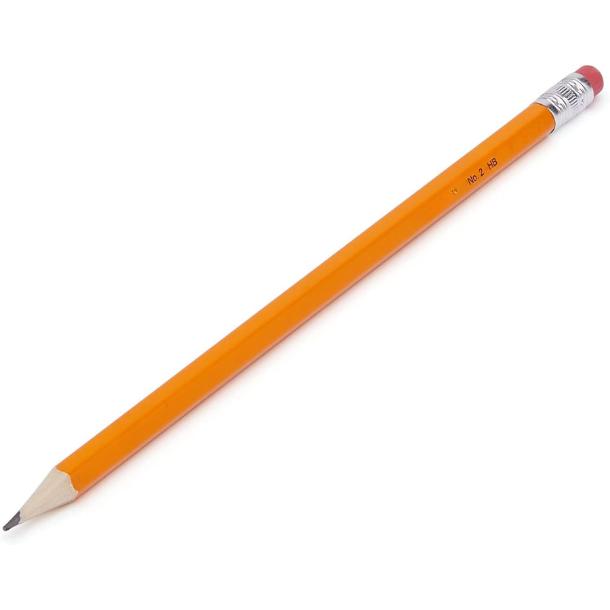 Wood-Cased #2 HB School Pencils with Erasers for Writing and Drawing, Pre-sharpened, Soft Strong Lead, Orange, 30 Count
