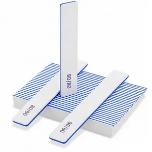 26 Pcs Nail File, Emery Board Nail Files for Acrylic Nails and Natural Nails, 100/180 Grit (80/80,100/100 Grit Optional)Double Sided Fingernail File Gel Nail Professional Reusable Washable Manicure Pedicure Kit Set Gray