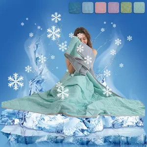 Summer Air Conditioning Blanket, Lightweight Breathable Soft Silk-like Fabric, Ideal for Hot Sleepers & Night Sweats, Multiple Sizes Colors Available, Lightweight Cooling Blanket, Soft Fleece Blanket