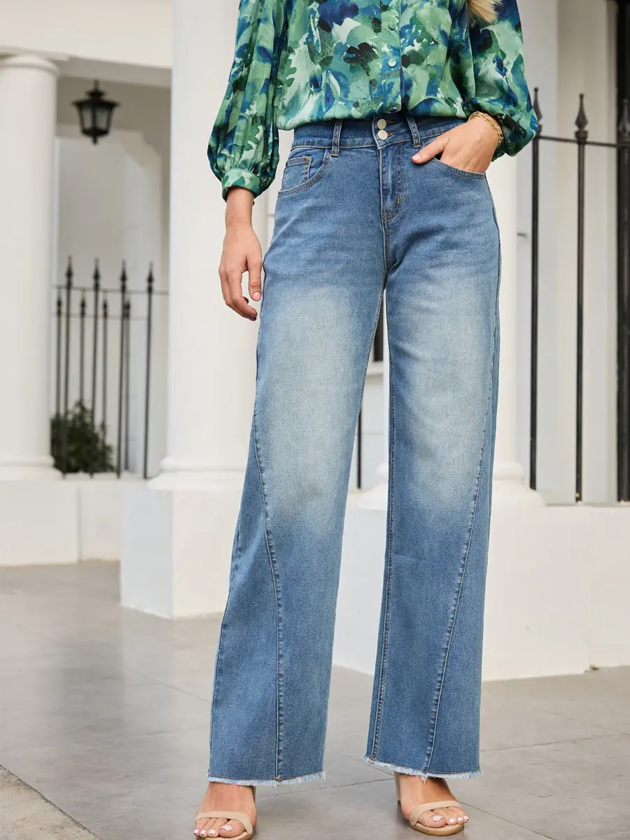 High-Waist Cropped Wide Leg Bootcut