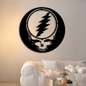 1pc Steal Your Face Metal Wall Art, Steal Your Face Statue Mural, Modern Art Design, Perfect for Music Room, Studio, Grateful Dead Decor, Concert Decor, Ideal Gift for Deadheads
