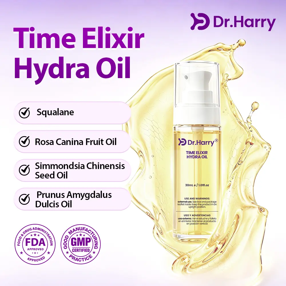 DR.HARRY 02 Time Elixir Hydra Oil - Formulated with Squalane, Rosa Canina, Jojoba & Sweet Almond Oil for Intimate Skin Care