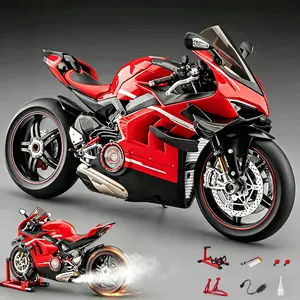 XLG Electric Motorcycle Model, 1:6 Scale, Grateful Kids Gifts, Car Kid Toy, Toys for Grown Ups, Alloy Dynamic Model, Motorcycle with Soundings and Lights and Spray, Bedazzling, Toys, Stranger Things, Things to Buy