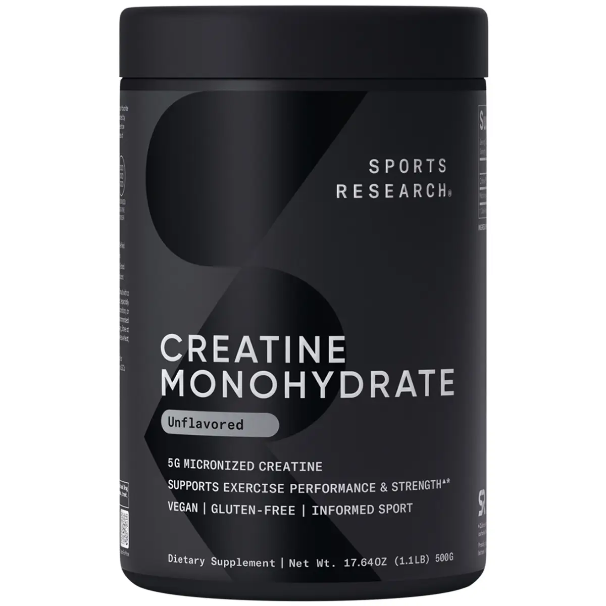 Sports Research Creatine Monohydrate - 5 g Micronized Powder Per Scoop - Informed Sport Tested for Banned Substances - 100 Servings