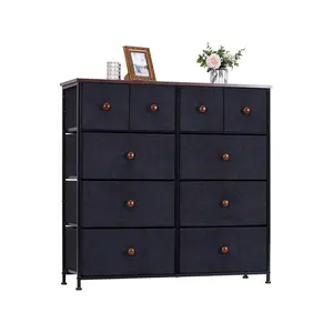 New 2024  Dresser Bedroom10 Storage Drawer Organizer Tall Chest Of For Closet Clothes Kids Entryway Fabric Drawers Home Decor Ideas