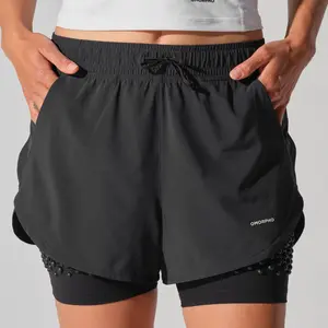 OMORPHO Women's G-Short 2-in-1 Weighted 1lb MicroLoad Moisture Wicking Shorts