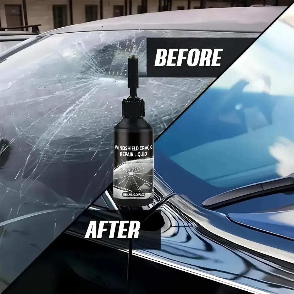 Windshield Repair Kit Windshield Crack Repair Kit Glass Repair Kit DIY 15-Min Quick Fix Nano Liquid Windshield Repair Kit Stops Crack Spread Works on Bullseye Star & Scratches Portable Boxed Set - Perfect Flush Fit, Easy DIY Installation