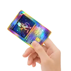 Holographic Custom Mewtwo Card Debit Card Skin - Credit Card Sticker, Easy to install and remove, Suitable for Small Chips