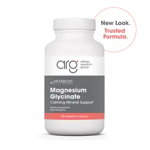 Metabolic Maintenance Magnesium Glycinate - Absorbic Acid & Ascorbyl Palmitate Vitamin C Supplement - Magnesium Bisglycinate 125mg Supplement to Support Muscle & Nerve Function