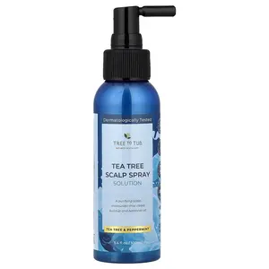Tree To Tub Tea Tree Scalp Spray Solution, Tea Tree & Peppermint, 3.4 fl oz (100 ml)