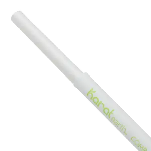 Karat Earth 7.75" Giant Paper Straw (7mm) Paper Wrapped, White - 2,000 pcs