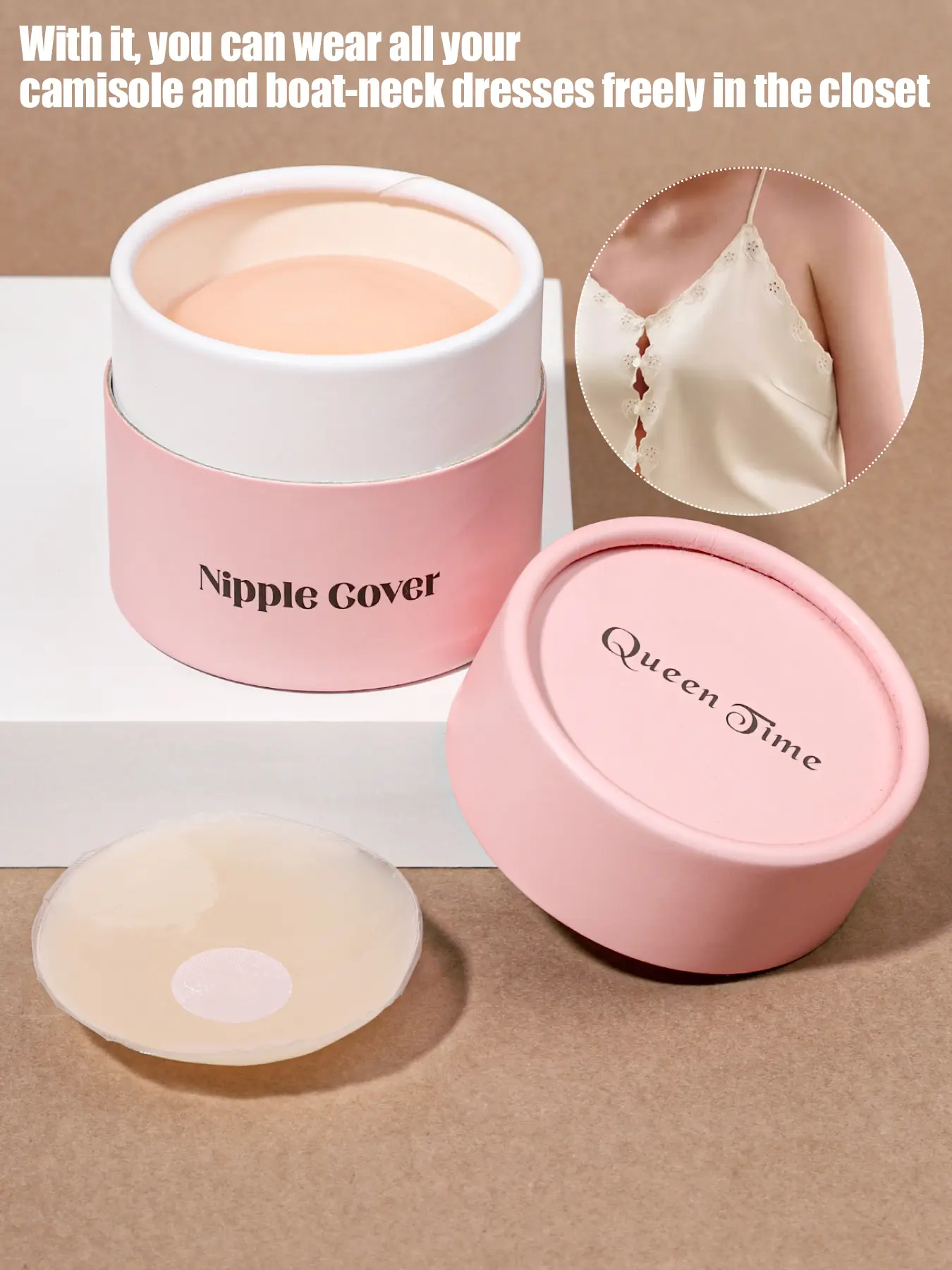 20pcsReusable ultra-thin Nipple Covers, with storage box, invisible and seamless breast pads, anti-protrusion function, suitable for fashion travel, sticky bra, suitable for wedding dresses, swimsuits, bikinis, formal gowns, and dresses.
