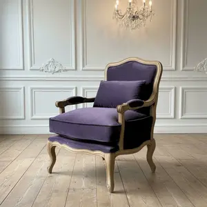 Reims Armchair (Aubergine Velvet)
