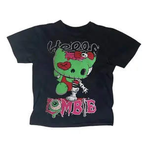 Hello Zombie Baby Tee, Y2k Top Women Streetwear, Scene Clothing 2000s, 2000s Emo Tops, Women Fitted T-Shirt, Gift For Girlfriend