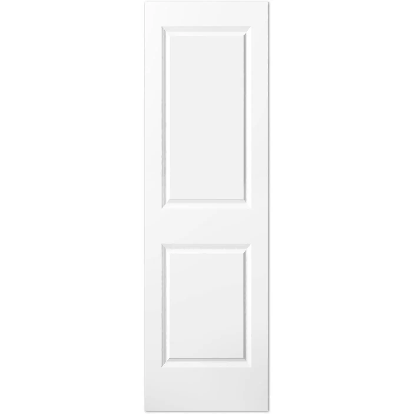 24x80 in Raised 2-Panel Square Top Smooth White Primed Molded Door Slab, Paintable Hollow Core Interior Door Panel, for Swing, Pocket, Sliding Door, Durable and Lightweight
