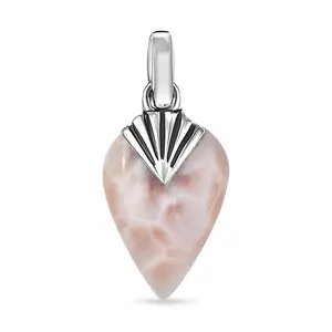 Artisan Crafted Pink Natrolite 9.00 ctw Shark Teeth Pendant without Chain in Sterling Silver Christmas Gifts