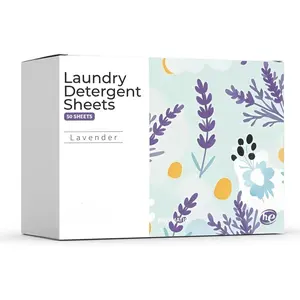 Laundry Detergent Sheets, Ebony Rose Scent - 100 Loads | 72-hour long lasting ,  Sheets | Pre-Measured, Liquidless for Deep Clean |  (Lavender)