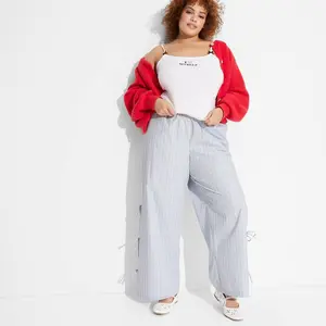 Women's High-Rise Side-Tie Relaxed Boxer Pants - Wild Fable