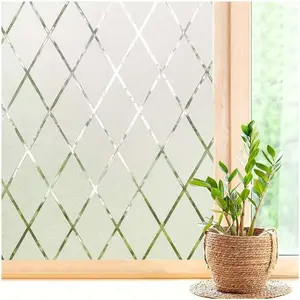 Classic Style Privacy Window Film, Static Adhesive Removable Glass Sticker, Suitable for Home & Office Use, Bedroom Bathroom Kitchen Decor, Window Privacy Films