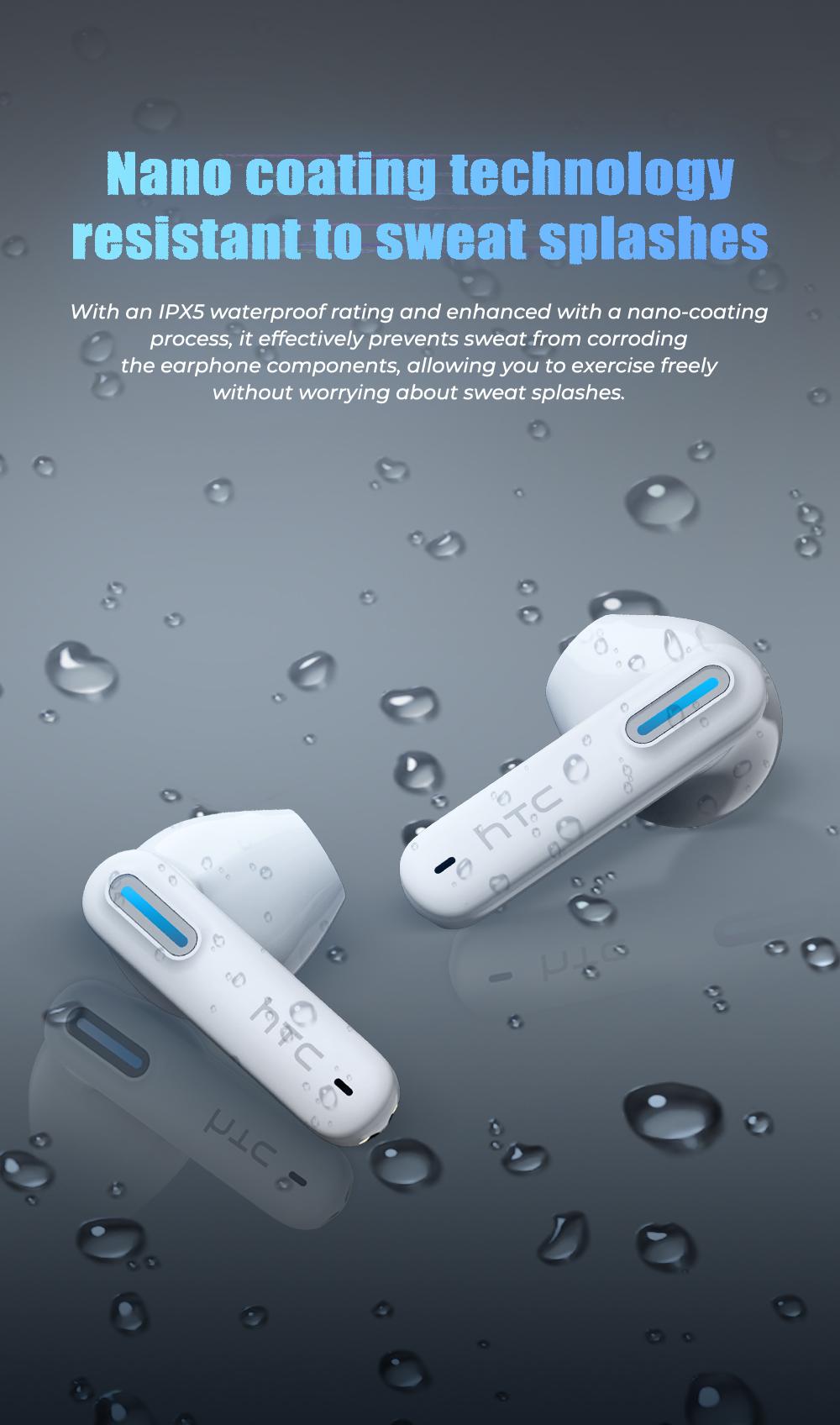 HTC NE49 Wireless Earbuds Bluetooth 6.0 Gaming Headsets High Fidelity IPX5 Waterproof, Suitable for Office, Sports, Study and Audio Calls, Built-in Microphone, TWS Earphones detail 6