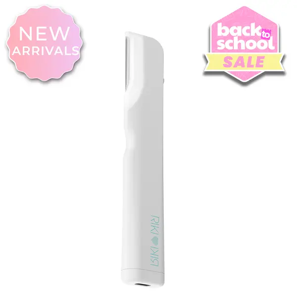 RIKI Ex Fuzz Off Dermaplaning Facial Tool with Lights - Instantly Removes Peach Fuzz & Exfoliates for Smoother Brighter Skin - Easy to Control Handle & Ultra Sharp Stainless Steel Blade