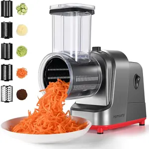 Electric cheese grater salad maker with 5 different shapes of blades 250w electric slicer shredder electric salad machine for cheeses fruits and vegetables