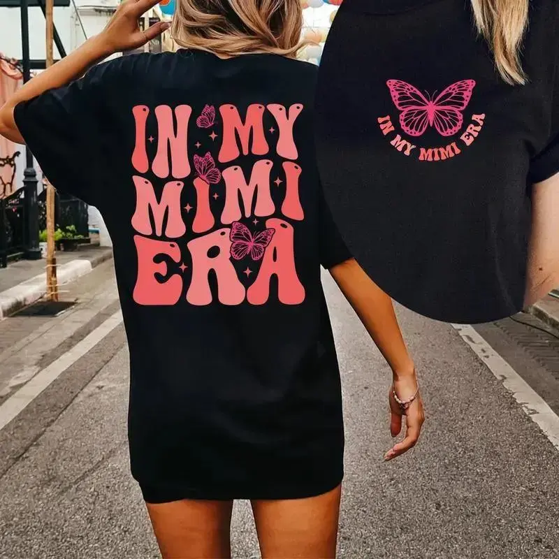 In My Mimi Era T-shirt, Mimi Shirt,  Tee,  for , Nana ,  Era, Christmas  for Gigi, Retro Concert Cotton Fabric  F61