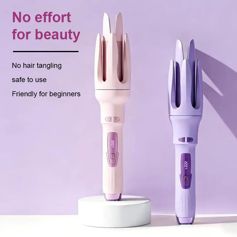 1.25in Automatic Rotating Curling Iron - 4 Temperature Settings, Dual Voltage, Fast Heating, Auto Shut-Off, Easy Styling, Glossy Results, Professional Curling Tool, Portable Curler, Ideal Gift
