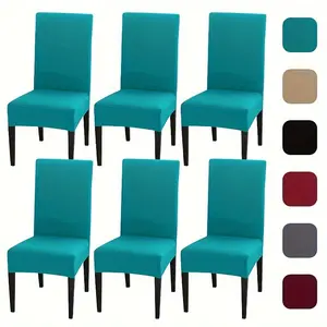 6PCS Premium Stretch Dining Chair Covers | Elastic Slipcover Protector for Home, Kitchen, Wedding & Hotel