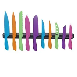 Classic Cuisine 10-piece Multi-Colored Knife Set with Magnetic Bar